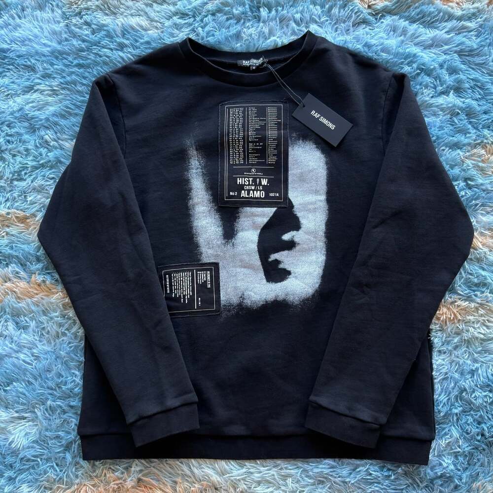 Raf Simons History of My World Alamo Sweatshirt Size 48 Black